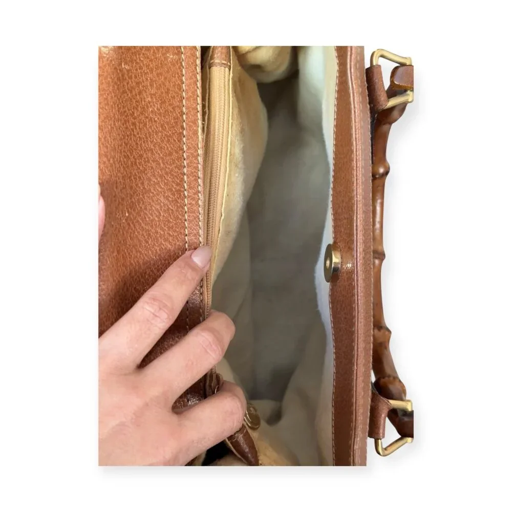 Vintage Gucci Diana Bamboo Handle Leather Tote | Project Piece - Picture 7 of 10